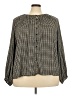 Sanctuary 100% Polyester Houndstooth Black 3/4 Sleeve Blouse Size 3X - photo 1