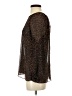 Zara Animal Print Brown Long Sleeve Blouse Size XS - photo 5