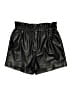 Laundry by Shelli Segal 100% Polyurethane Metallic Black Shorts Size M - photo 1
