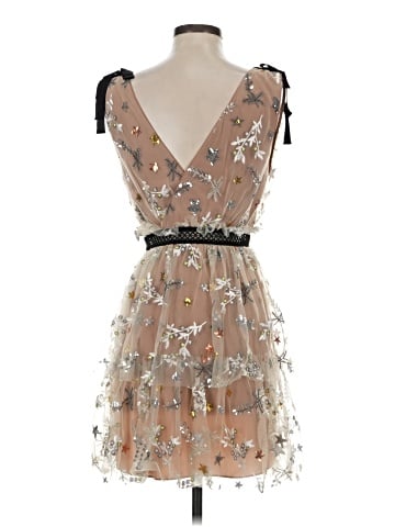 Self-Portrait Star Embellished Mini Tiered Dress (view 2)