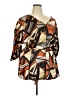 Ashley Stewart 100% Polyester Brown 3/4 Sleeve Blouse Size 20 Plus - photo 1