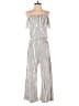 Assorted Brands Stripes Ivory Jumpsuit Size M - photo 1