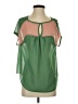 Kieu's 100% Polyester Green Short Sleeve Blouse Size S - photo 1
