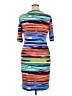 Connected Apparel Graphic Blue Cocktail Dress Size 14 - photo 2