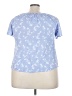 Ellos 100% Rayon Blue Short Sleeve Blouse Size 22 - photo 2