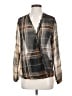 Democracy Brown Long Sleeve Blouse Size S - photo 1