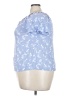Ellos 100% Rayon Blue Short Sleeve Blouse Size 22 - photo 5