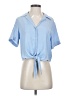 J by Joie 100% Polyester Blue Short Sleeve Blouse Size S - photo 1