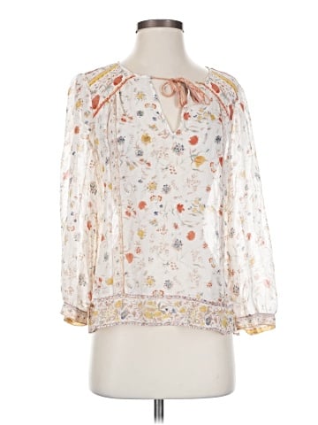 Joie 3/4 Sleeve Silk Top (view 1)