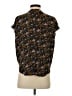 Amour Vert 100% Viscose Floral Black Short Sleeve Blouse Size S (estimated) - photo 2