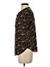 Amour Vert 100% Viscose Floral Black Short Sleeve Blouse Size S (estimated) - photo 5