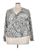 Sanctuary Animal Print Silver Long Sleeve Blouse Size 3X - photo 1