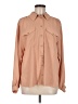 Topshop 100% Polyester Solid Tan Long Sleeve Blouse Size 8 - photo 1
