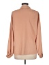 Topshop 100% Polyester Solid Tan Long Sleeve Blouse Size 8 - photo 2