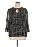 Karl Lagerfeld Paris 100% Polyester Black 3/4 Sleeve Blouse Size XL - photo 1