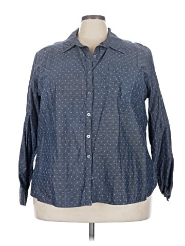 Riders by Lee 3/4 Sleeve Button-Down Shirt (view 1)