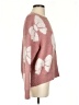 Altar'd State Hearts Pink Pullover Sweater Size XS - photo 4