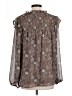 Entro 100% Polyester Brown Long Sleeve Blouse Size L - photo 2