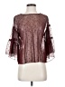 Express Polka Dots Burgundy 3/4 Sleeve Blouse Size S - photo 1