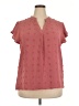 Blooming Jelly 100% Polyester Pink Short Sleeve Blouse Size XXL - photo 1