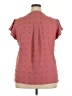 Blooming Jelly 100% Polyester Pink Short Sleeve Blouse Size XXL - photo 2