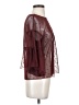 Express Polka Dots Burgundy 3/4 Sleeve Blouse Size S - photo 4