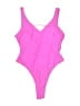 Unbranded Solid Pink One Piece Swimsuit Size M - photo 1