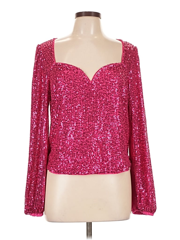 Pre-owned Torrid Long Sleeve Blouse In Pink