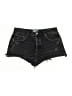 Zara Hearts Black Denim Shorts Size 8 - photo 1