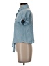 Sim & Sam 100% Rayon Solid Blue Short Sleeve Blouse Size S - photo 5