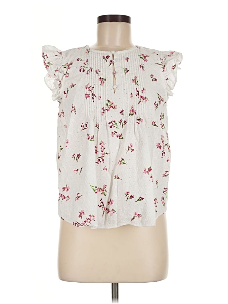 Pre-owned Cece Sleeveless Blouse In Ivory