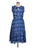 Talbots Print Blue Casual Dress Size 14 - photo 1