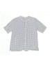 Bonpoint 100% Cotton Checkered-gingham Blue Short Sleeve Button-Down Shirt Size 14 - photo 1
