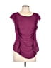 Express 100% Polyester Burgundy Short Sleeve Top Size L - photo 1