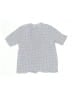 Bonpoint 100% Cotton Checkered-gingham Blue Short Sleeve Button-Down Shirt Size 14 - photo 2