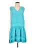 Ramy Brook 100% Polyester Solid Teal Casual Dress Size L - photo 1