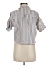 Unbranded Stripes Gray Short Sleeve Button-Down Shirt Size M - photo 2