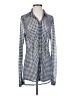 CAbi Checkered-gingham Blue Long Sleeve Blouse Size S - photo 1