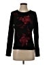Cathy Daniels 100% Acrylic Floral Black Pullover Sweater Size S - photo 1
