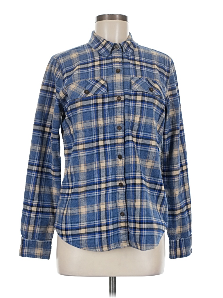 Pre-owned Patagonia Long Sleeve Button Down Shirt In Blue