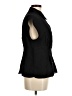 MNG Solid Black Sleeveless Button-Down Shirt Size 6 - photo 4