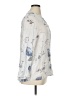 Unbranded 100% Cotton Floral Silver 3/4 Sleeve Blouse Size XL (estimated) - photo 4