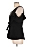 BCBGMAXAZRIA Black Short Sleeve Blouse Size L - photo 5