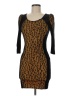BCBGMAXAZRIA Animal Print Brown Cocktail Dress Size M - photo 1