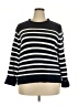 J.Crew 100% Cotton Stripes Black Pullover Sweater Size 2X - photo 1