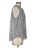 Gap 100% Polyester Silver Sleeveless Blouse Size L - photo 4