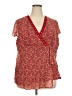 Notations 100% Polyester Red Short Sleeve Blouse Size 2X - photo 1
