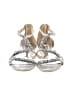 Badgley Mischka 100% Leather Silver Sandals Size 8 1/2 - photo 2