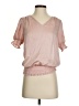 1.State 100% Polyester Pink Short Sleeve Blouse Size S - photo 1