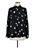 Elodie Print Black Long Sleeve Button-Down Shirt Size M - photo 1